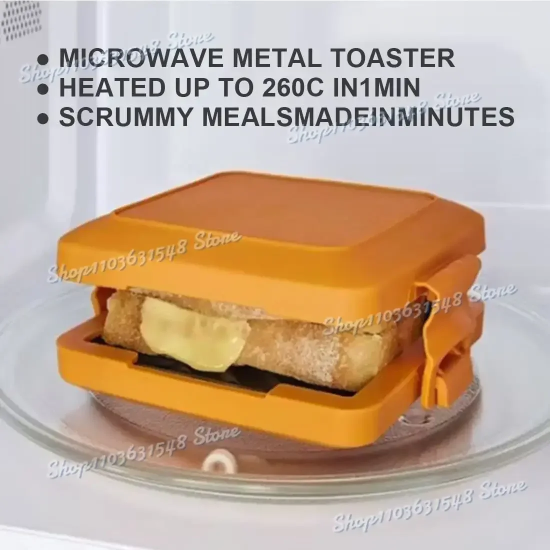 New Microwave Toastie Sandwich Maker, Microwave Toaster, Toastie Maker with Adjustable Silicone Straps, No Electricity, Wireless