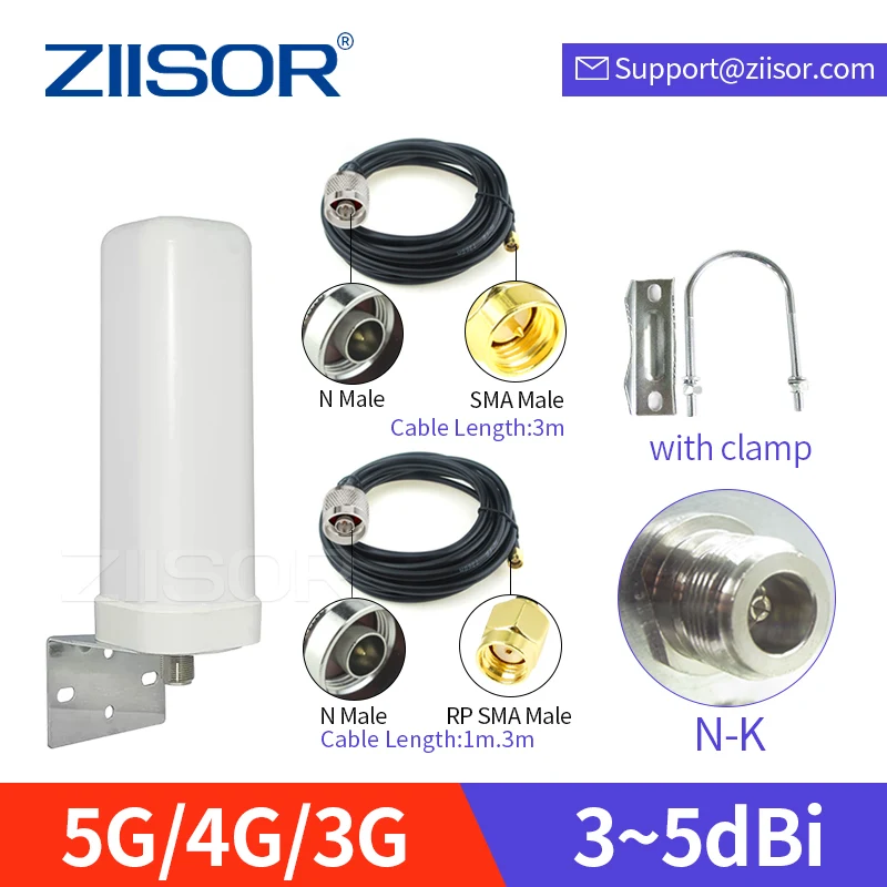 5G Antenna Outdoor 4G Antennas Wide Band 5.8GHz Antenne for Base Station Router Modem Aerial with N female SMA Male