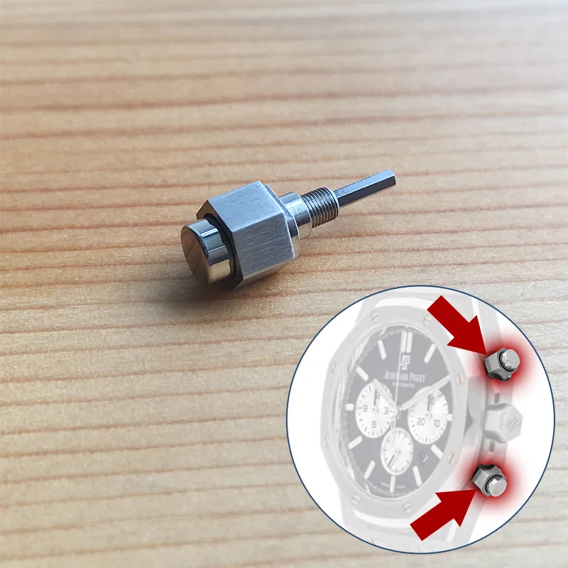 Pulsante In Acciaio Per Ap Audemars Piguet Ro Royal Oak 41Mm Orologio Automatico