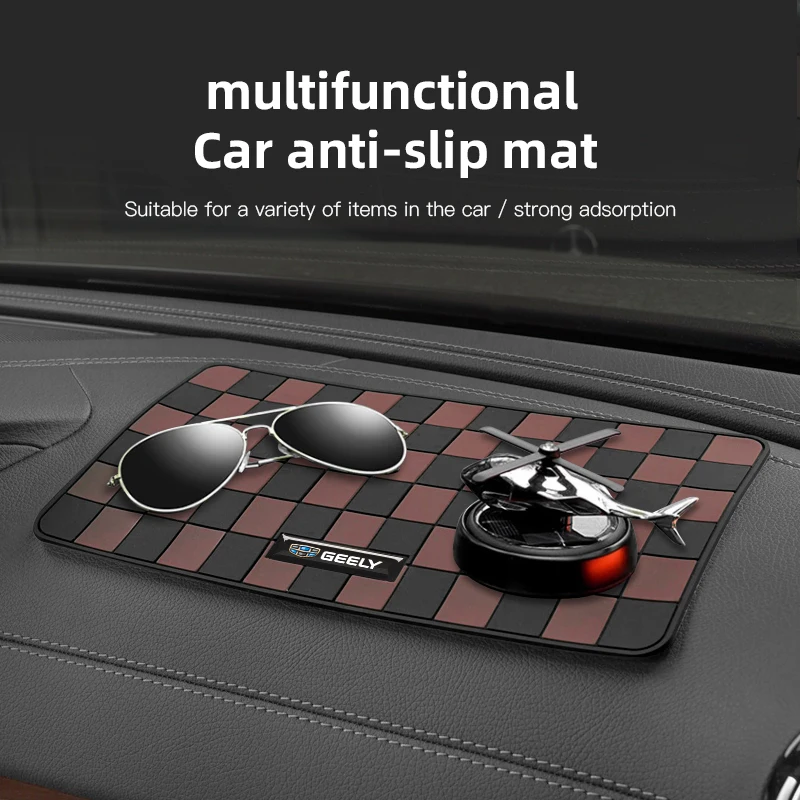 Car Non Slip Mat Dashboard Anti-Slip Storage Pad Auto Interior For Geely Coolray Geometry GX3 Emgrand EC7 LC Panda Binray X7 CK