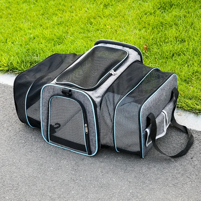 FUKUMARU Cat Carrier Airline Approved Soft Sided Dog Carrier Collapsible Cat Travel Bag Under 44 lb Small Medium Large Pet Carri