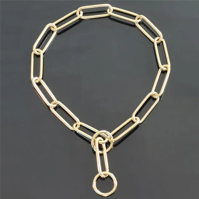 Classic Show Quality Strong Solid Copper Dog Chain Leash Dog Collar Brass P Chain Special For Middle Giant Dogs Classic Show Quality Strong Solid Copper Dog Chain Leash Dog Collar Brass P Chain Special For Middle Giant Dogs