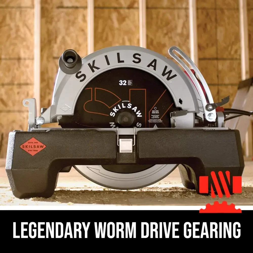 Magnesium Worm Drive Skilsaw Circular Saw 16-5/16 in. SPT70V-11 15 AMP Dual-Field Motor Keeps The Motor Cooler woodworking tools woodworking table saw circular saw disc