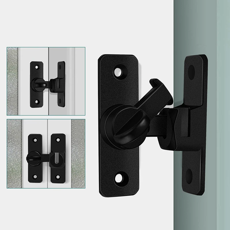 Door Latch Door Bolts Home Security Heavy-duty Zinc Alloy 90 180 Degree Easy Installation Sliding Lock Anti-theft Lock