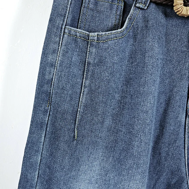 Capris Jeans Loose Women's Shorts Baggy Summer Clothes Korean Dongdaemun 2025 Woman Clothing Blue Big Size Hanbok Pants Short 4