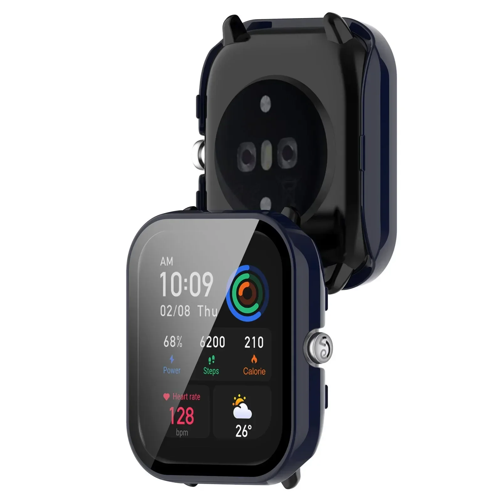Smart Watch Bumper Protective Case with Glass Screen Protector