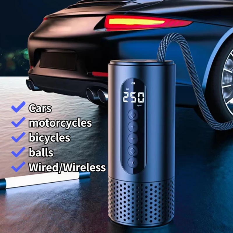 

Car Tire Inflator Pump Portable Rechargeable Air Compressor Car Tyre Pump for Bicycle Tires Balls Auto Accessories