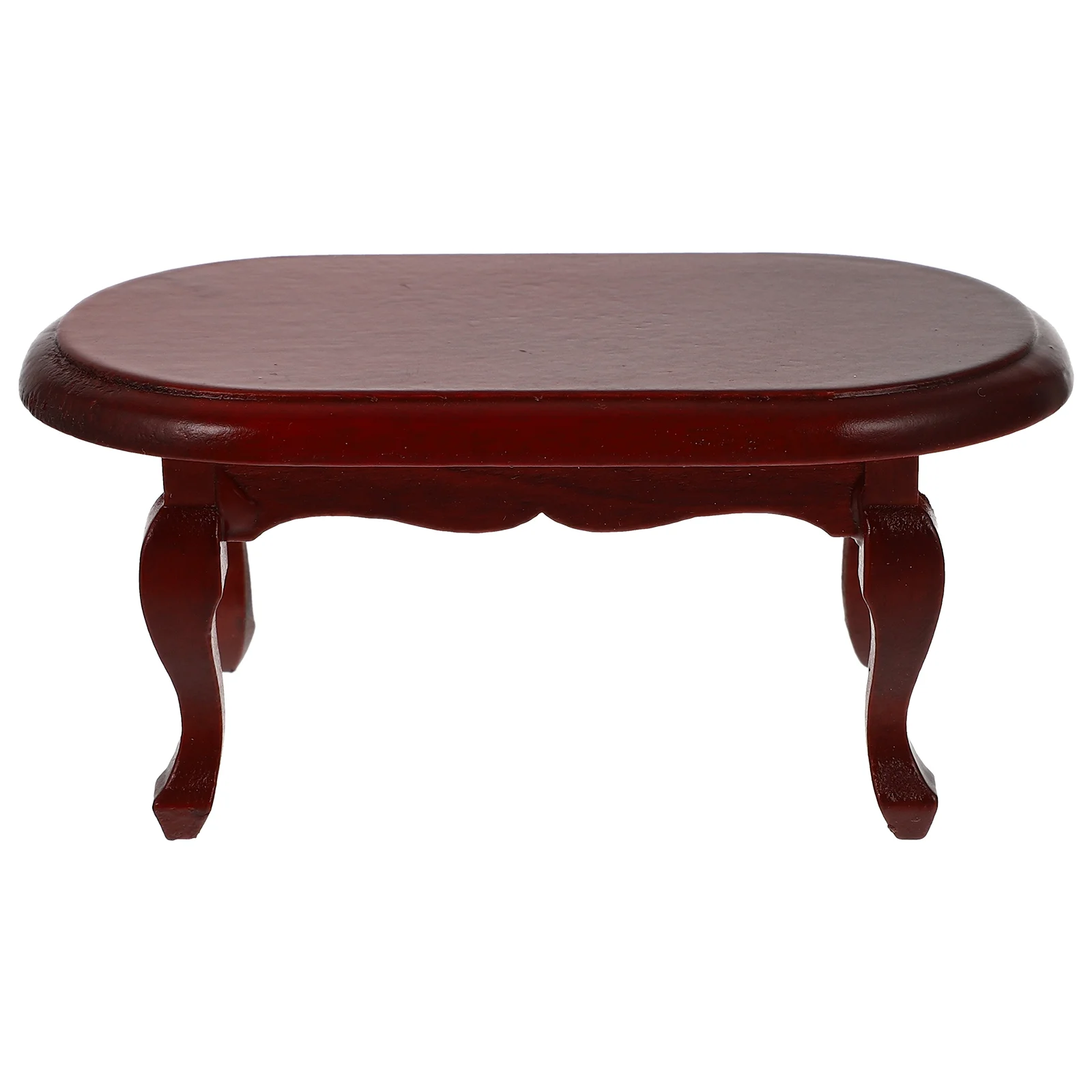 Mini Retro End Table Model Imitation Tea Table Toy Simulation Furniture Prop Micro scene oval coffee table props decoration