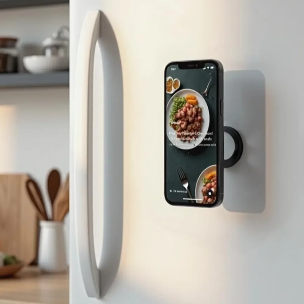 Dual Magnetic Phone Holder – 360° Rotating, Foldable & Portable