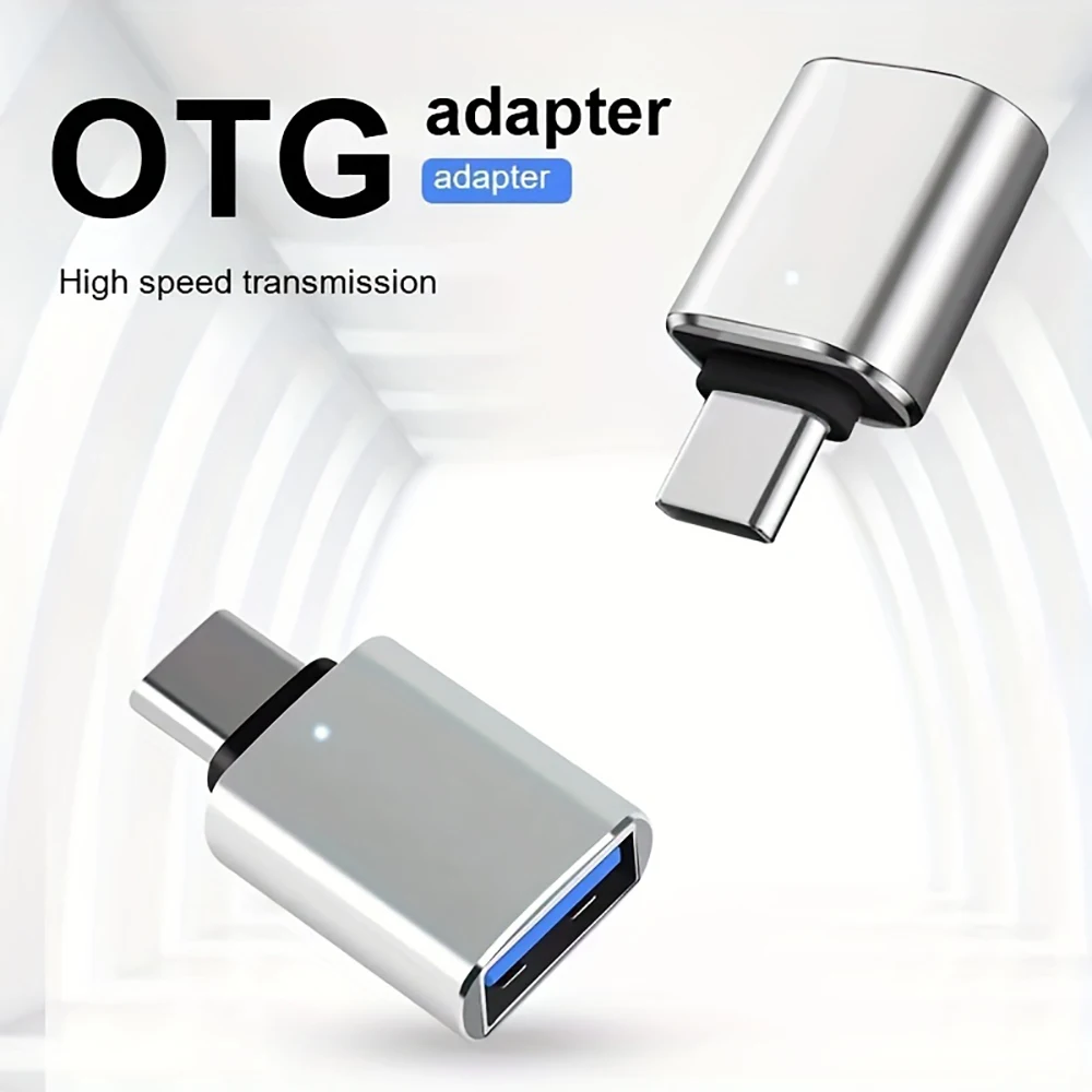 USB To Type C Adapter LED USB 3.0 To Type C OTG To USB C USB-A Micro Type-C Female For Samsung Xiaomi POCO