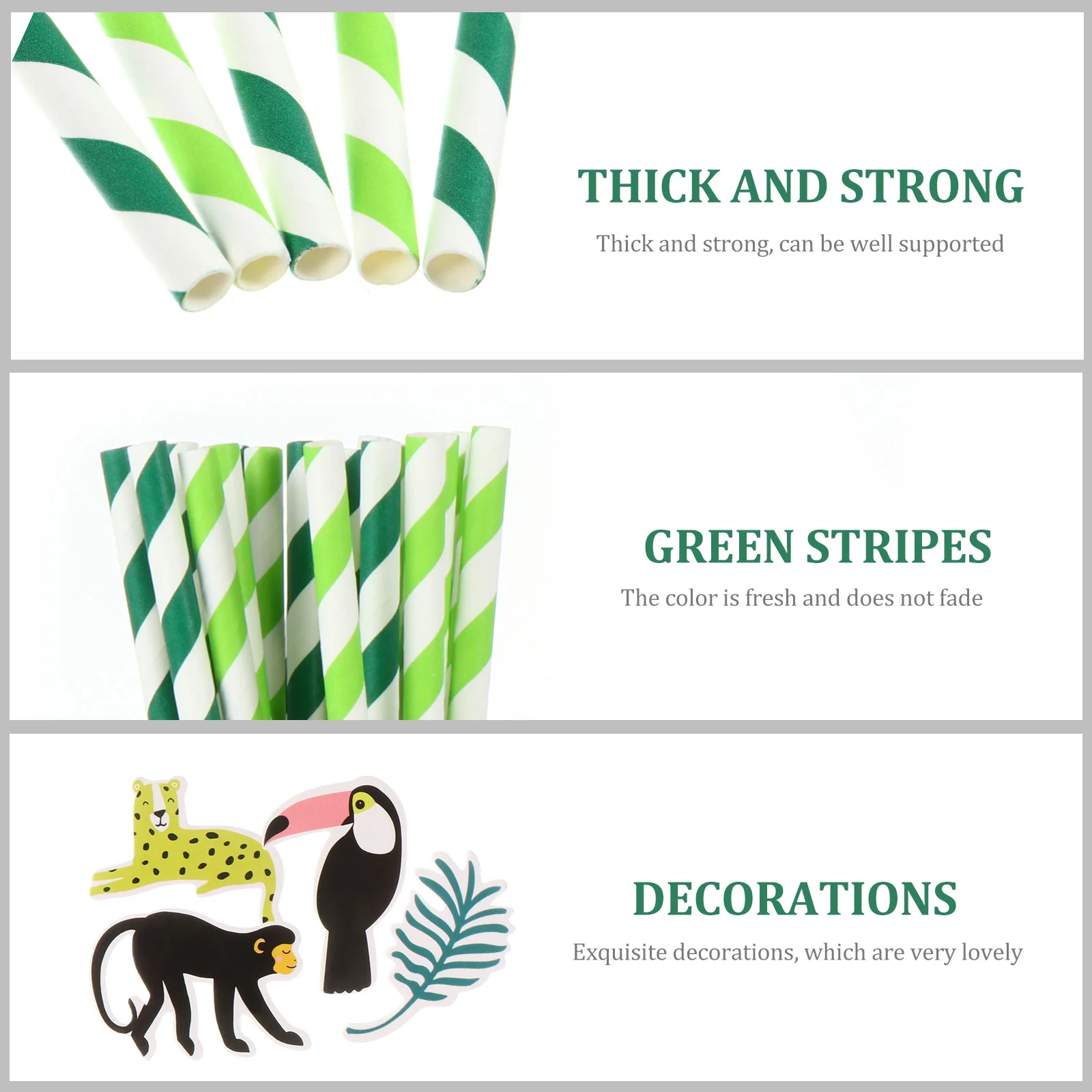 48 Pcs Smoothie Straws Disposable Paper Coffee Convenient Degradable Colorful Lovely Drink