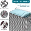 Folding Clothes Storage Bag Visible Portable Wardrobe Sorting Clothes Storage Box with Reinforced Handle for Bedding Quilt 4