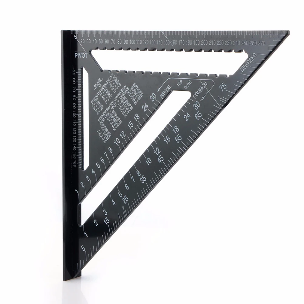 12inch Triangle Ruler Woodworking Square Layout Gauge Measuring Tool