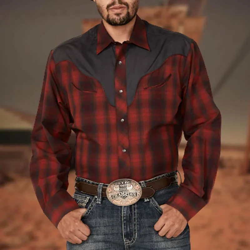 Western tribal denim HD 3D printing long-sleeved shirt fashion casual sports outdoor light and comfortable spring and summer