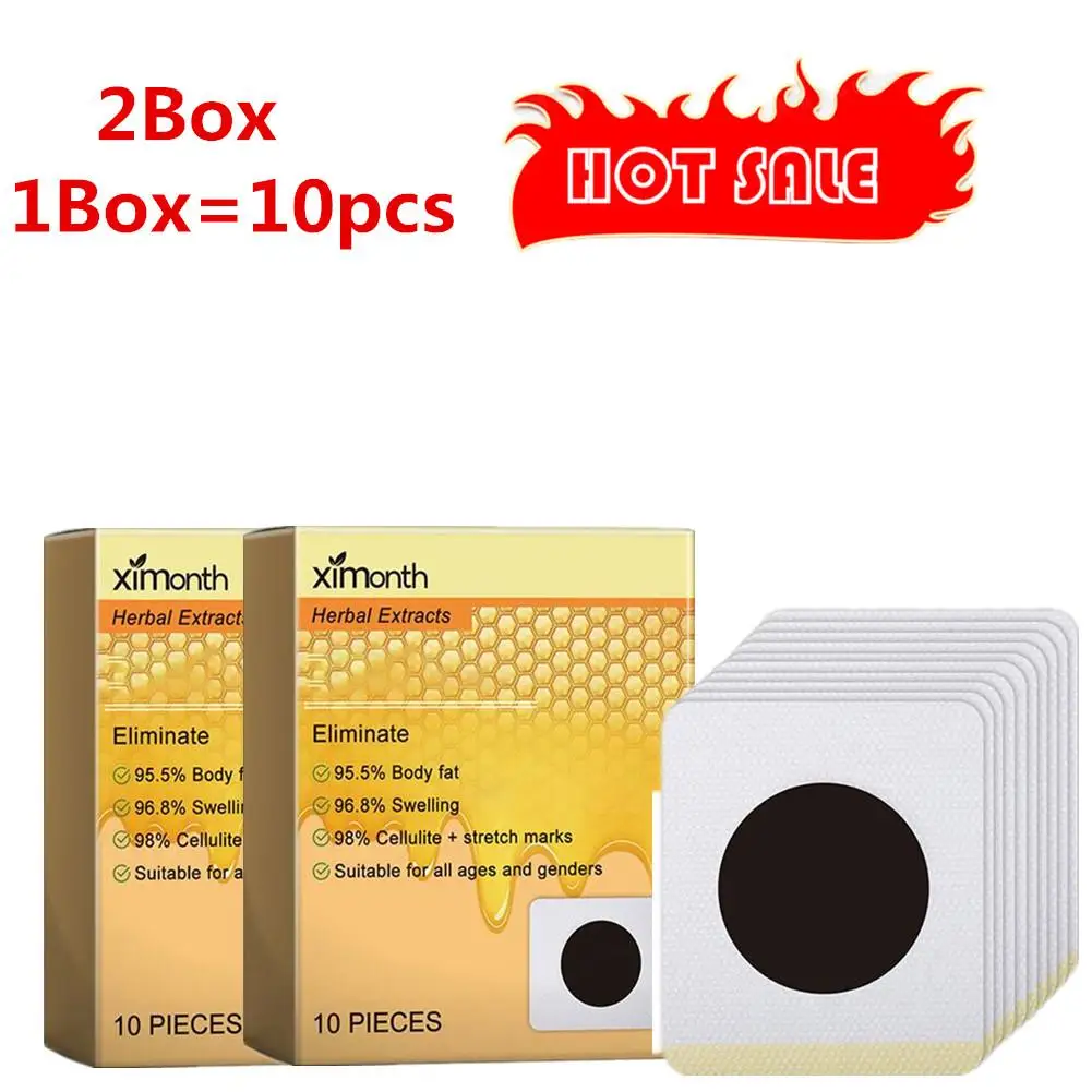 2 Boxes Bee Circulatory Drainage Slimming Patch Belly Slimming Patch Lose Weight Fast Burning Fat Health Care