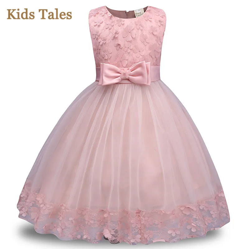PR-204 летнее платье для детей Платье с цветочным узором девочек Вечерние платья