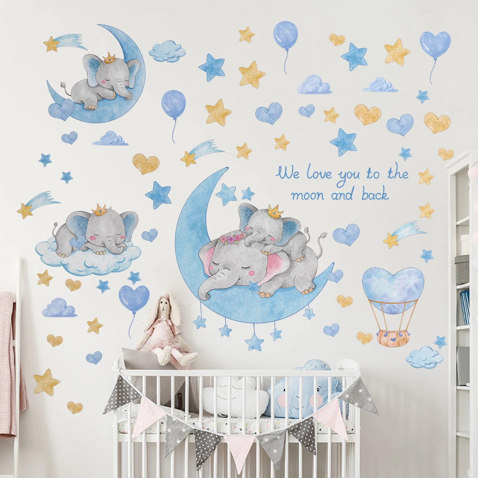 Elephant Nursery Wall Decor For Infants Room Elephant Lion Giraffe