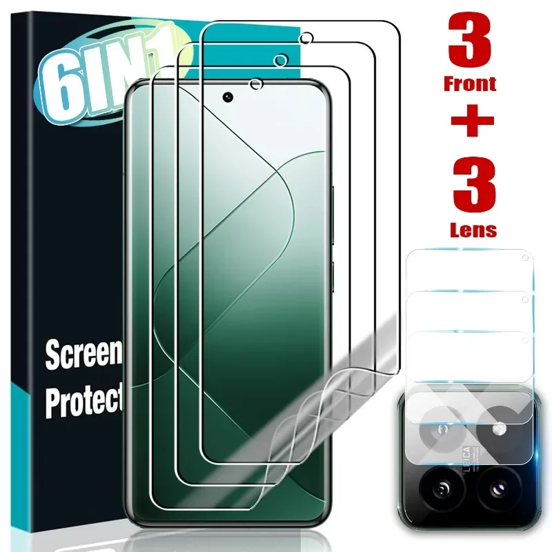 

HD Clear Flexible Hydrogel Film for Xiaomi 14 Screen Protectors Camera Lens Glass for Xiaomi Mi 14 Anti-scratch Protective Film