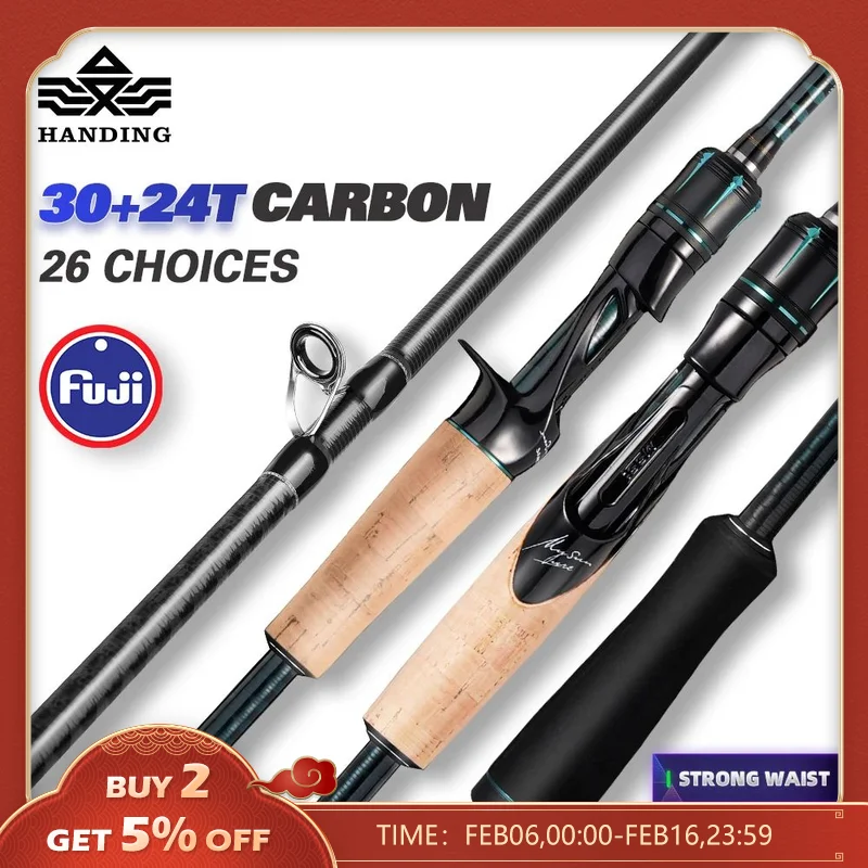 HANDING 매직 L 스피닝 캐스팅 낚싯대, 파이크 스네이크헤드 퍼치 낚시용, 빠른 액션, 미디엄 파워 낚싯대