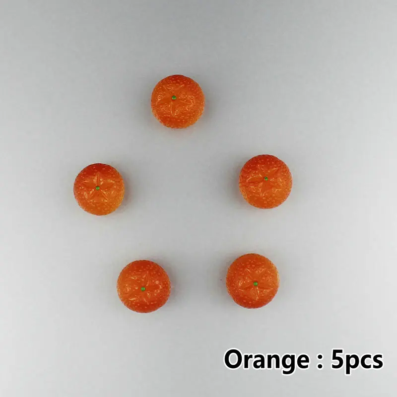 Set of 5 Orange Fridge Magnets - Fun and Creative Home DIY Decor Stickers