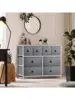 Sorbus Dresser with 8 Drawers - Chest Clothing Organizer Unit with Steel Frame Wood Top Knob Handle Easy Pull Fabric Bin 2