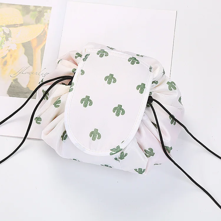 Women's Waterproof Drawstring Travel Cosmetic Organizer Bag