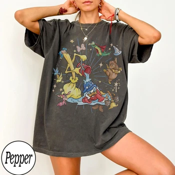 Donald Duck Costume Mickey Magician Shirt, Disney Angry Duck and Magic Broom T-shirt, 2026 Disney World Family Tour 1