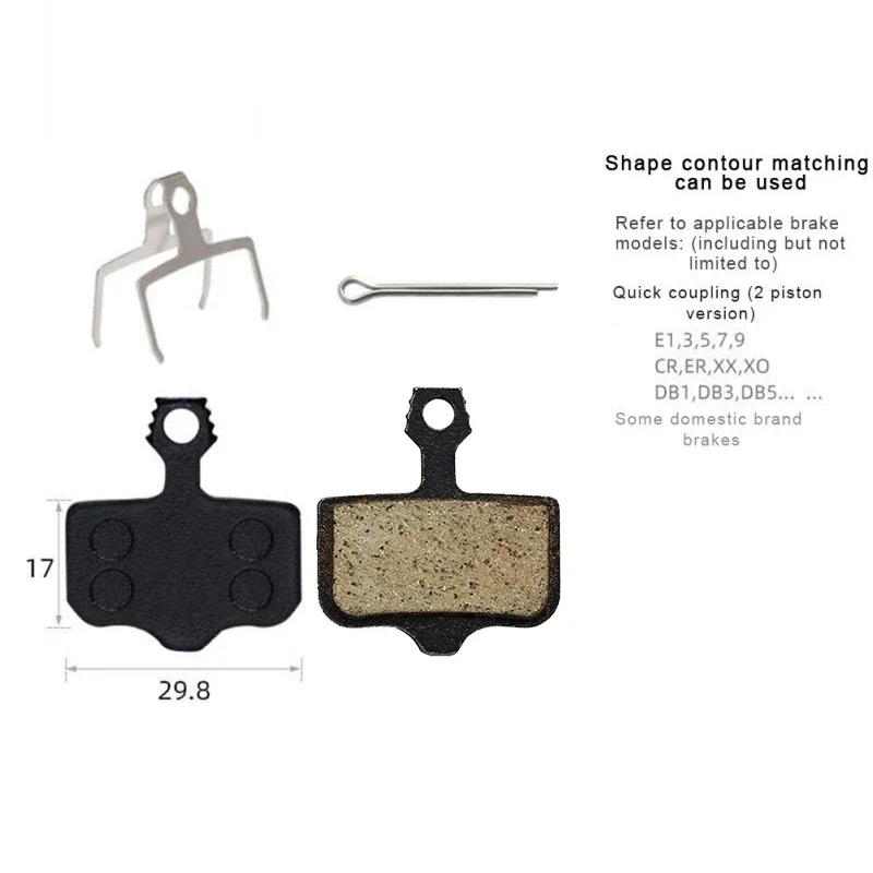 4 paia di pastiglie freno a disco per bici in resina per Avid Elixir R/CR/CR-MAG/E1/3/5/7/9 SRAM RED FORCE AXS livello T/TL X0 XX DB1/3/5 - Image 2