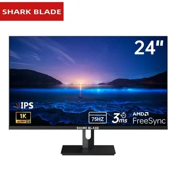 LED 곡선 스크린 컴퓨터 게임용 PC HD DP HDMI 인터페이스, 24 인치 1K 모니터, 75HZ 디스플레이