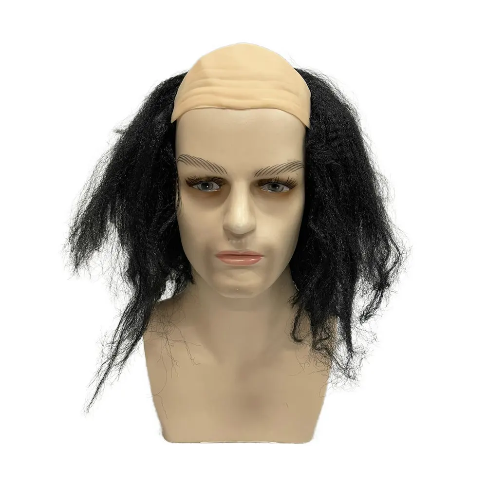Funny Prom Party Wig Headdress Bald Wig Beard Quirky Beard Party Cosplay Props