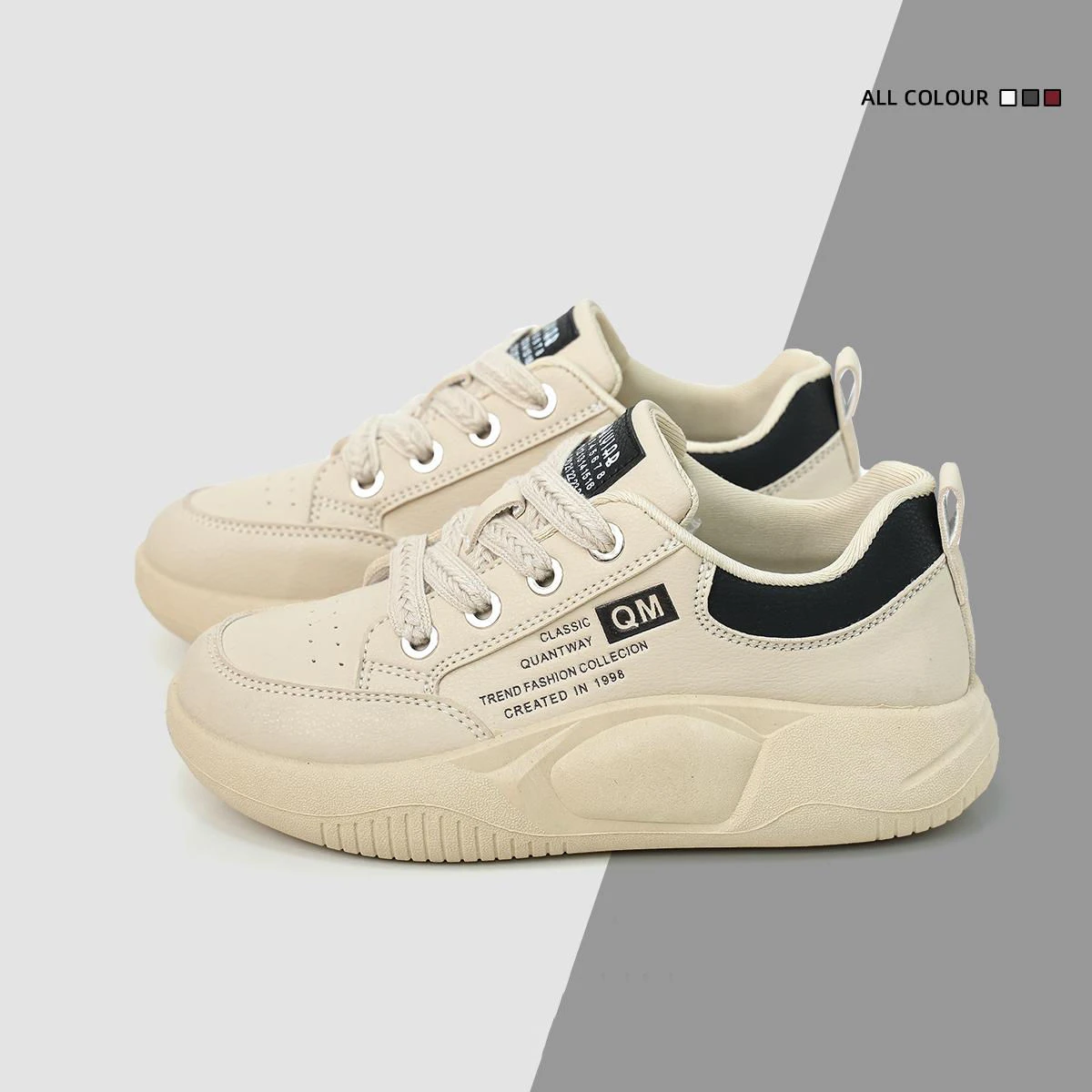 Hot Thick Bottom Women's Vulcanize Shoes Outdoor Sneakers Mid Heel PU Casual Shoes Zapatos Para Mujeres Shoes for Women Loafers