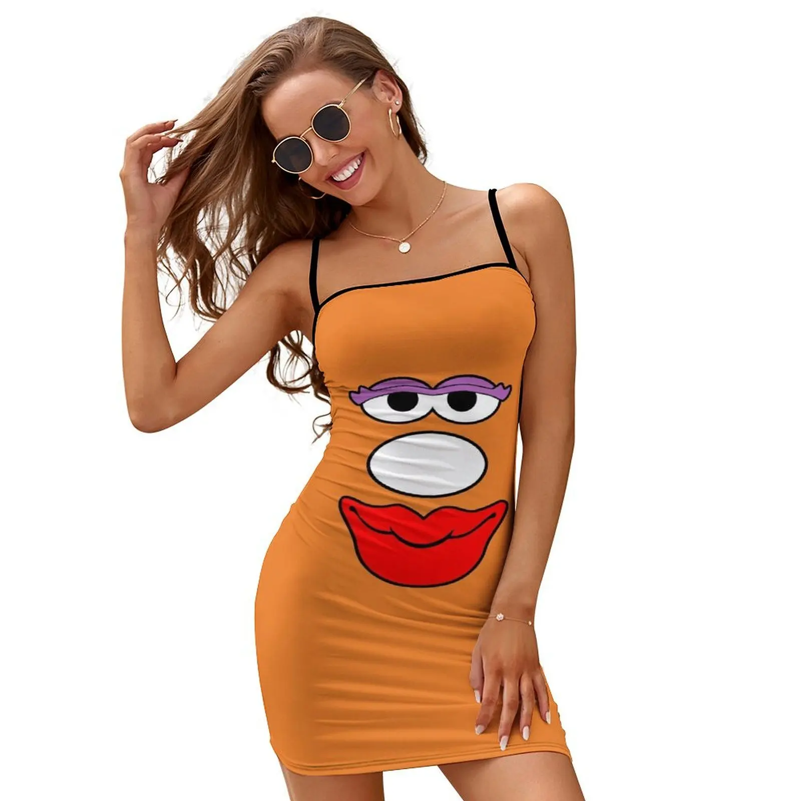

Mrs Potato Head Slip Dress long sleeve dresses Women's dresses