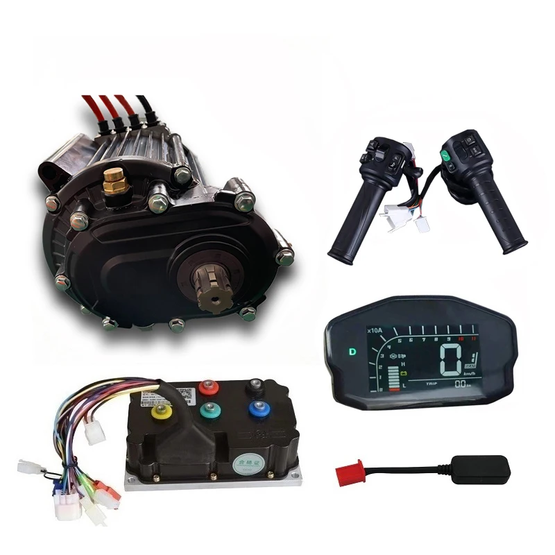 QS120 2000W 72V 70KPH V3 Gear Box Mid Drive Motor Kits with 428 Sprocket with Fardriver controller ND72300 S18