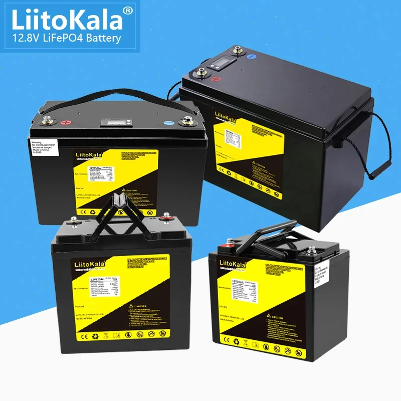 Liitokala 12V 300Ah 200Ah Lifepo4 Batteria 100Ah 120Ah 150Ah Camper Impermeabile Golf Cart Batteria Off-Road Off-Grid Energia Solare