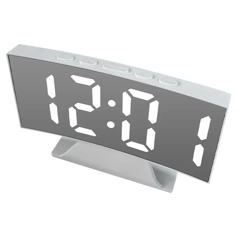 Digital LED Alarm Clock with Temperature Display