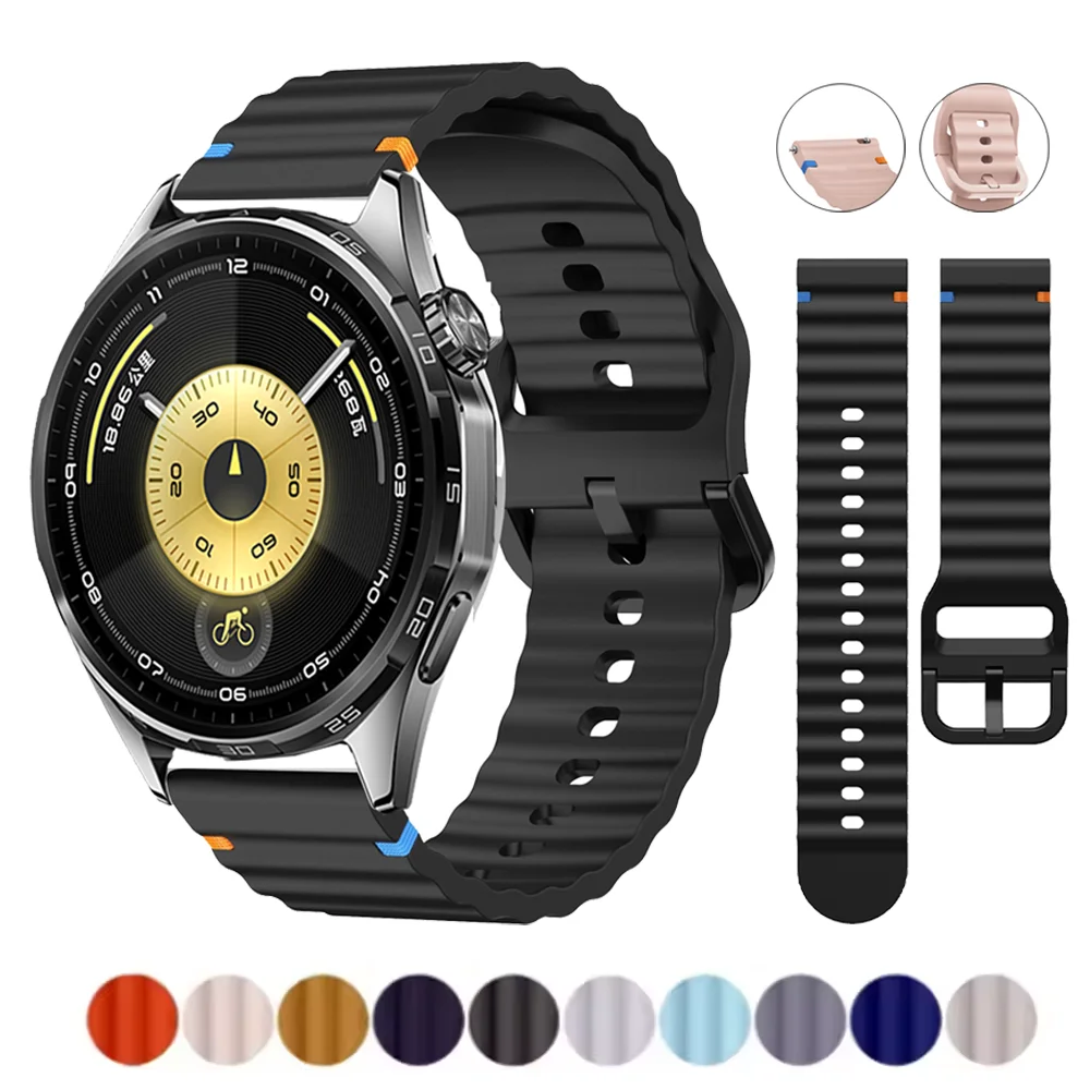 Silicone Sport Loop Band - Premium Watch Strap Replacement in 22mm