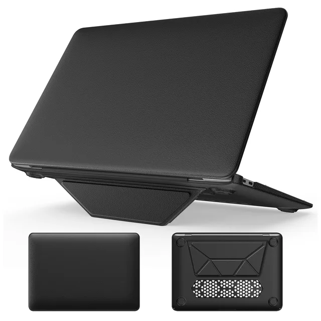 Laptop Case for Macbook Air 13 Case M1 M3 Macbook Pro 14 case M4 Pro 16 Funda Para Laptop Cover Air 15 M2 PU Stand Accessories