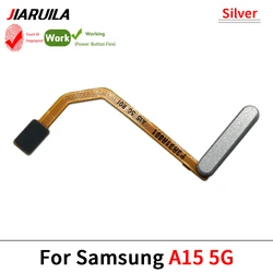 Premium Fingerprint Recognition Sensor Flex Cable with Home Button Functionality (A15 5G Silver)
