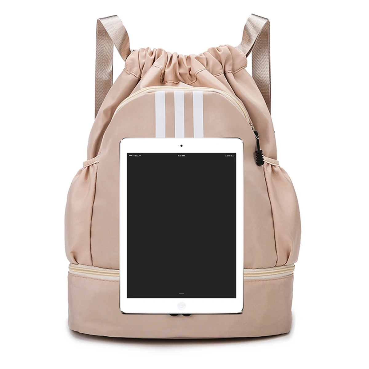 حقيبة ظهر رياضية للسفر مخططة برباط أكسفورد، سعة كب...