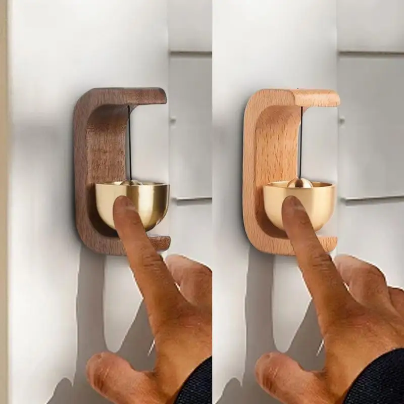 Wood Doorbell Chime Hanging Wooden Wind Chimes Rustic Door Bell Decorative Loud Door Bell Magnetic Wood Doorbell For Home Decor 5
