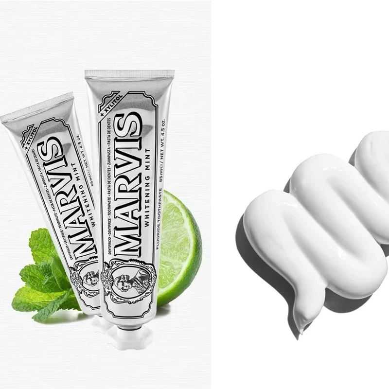 Italy Original Marvis Whitening Mint Freshen Breath and Remove Smoke Stains Toothpaste 1 Piece 85ml teeth whitening product teeth whitening essence tooth powder teeth health product