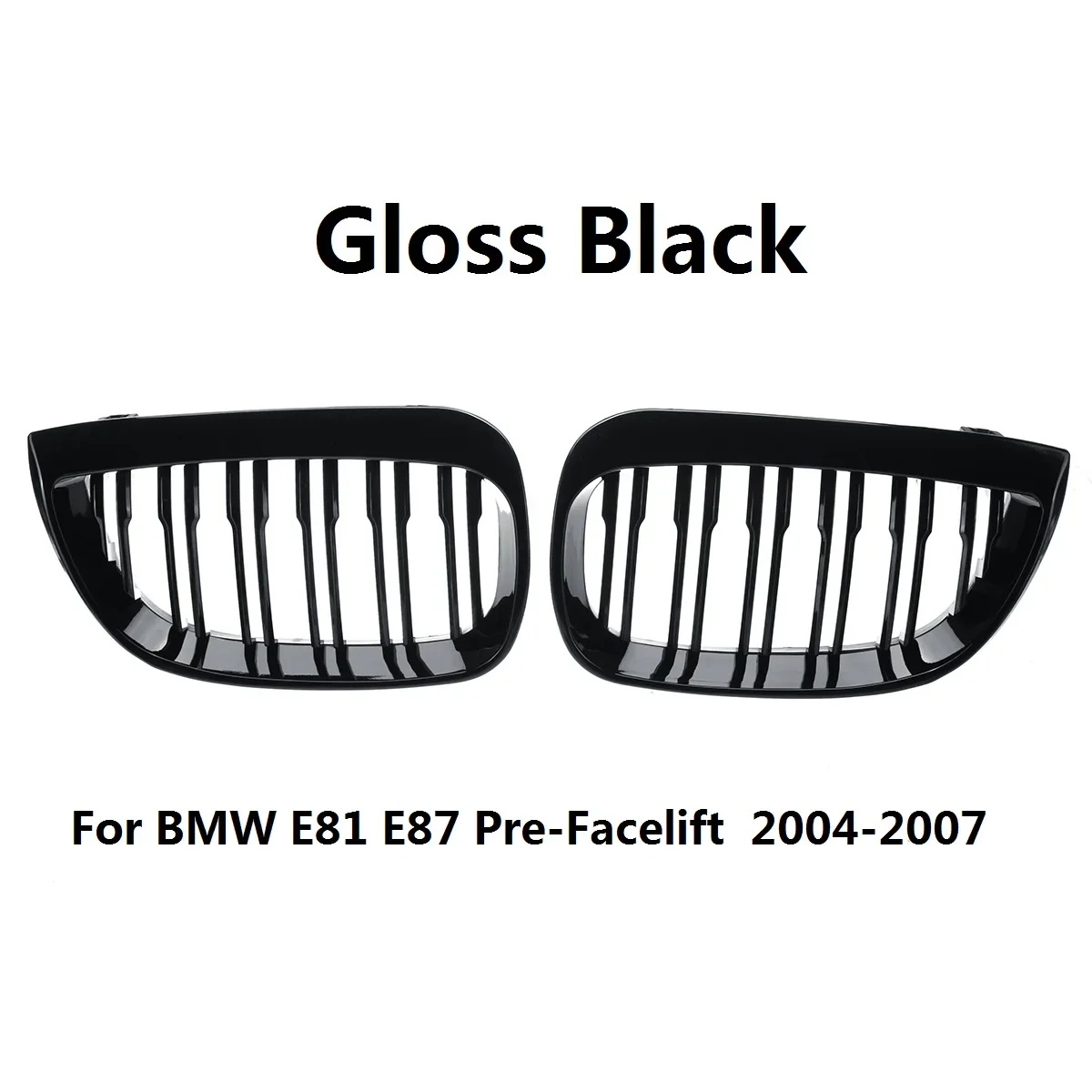 GlossyBlack ڵ   ׸ BMW 1 ø E81 E87 Pre-facelift 5     ̽ ׸ 2004 2005 2006 2007