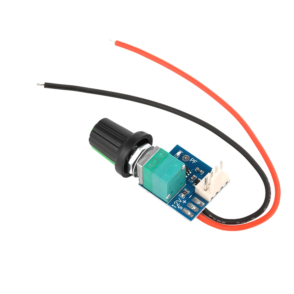 DC 12V Manual 4-Wire PWM Fan Speed Motor Controller Board With Knob Switch Governor Module Power Supply