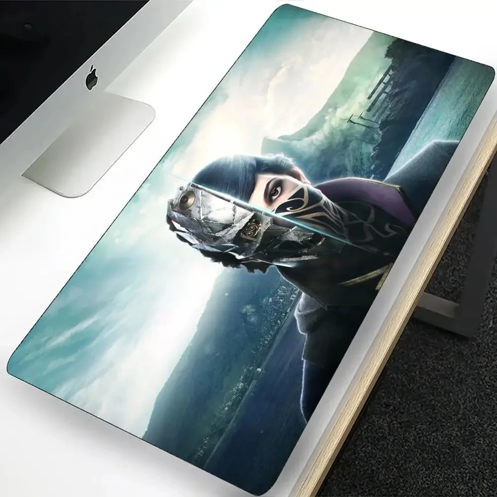 Dishonored 2 Large Gaming Mouse Pad Computer Mousepad Pc Gamer Laptop Mouse Mat Office Mausepad Silicone Keyboard Mat Desk Pad