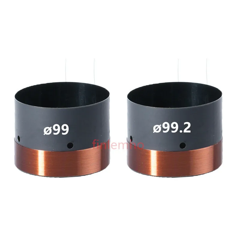 1PC Speaker Voice Coil 99/99.2mm Subwoofer Bass Home Theater Repair Parts With 2 Layers Copper Wire Black Aluminium Former