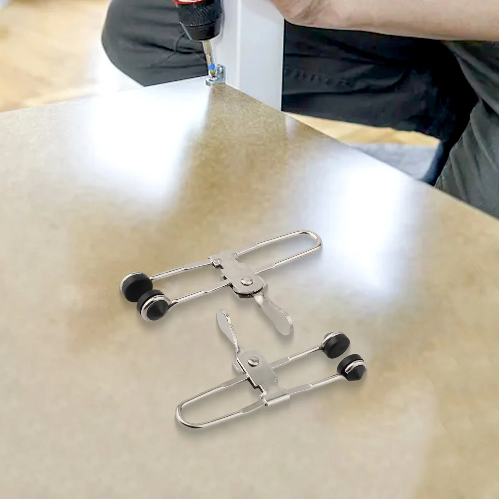 2 Stück Gummi-Klemmköpfe für Außenbereich, Hebel-Grid-Klemmen, Deckenplatten-Befestigungsclips, Sicherer Griff-Kit, Handwerkzeuge – Detail 11