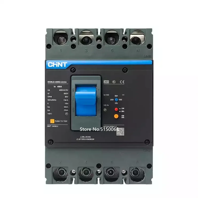 

CHINT ELCB RCBO 63A-630A Leakage protectiCircuit Breaker NXMLE Series NSX100 NSX100N NSX160 NSX160N 63A 100A 125A 250A 350A 630A
