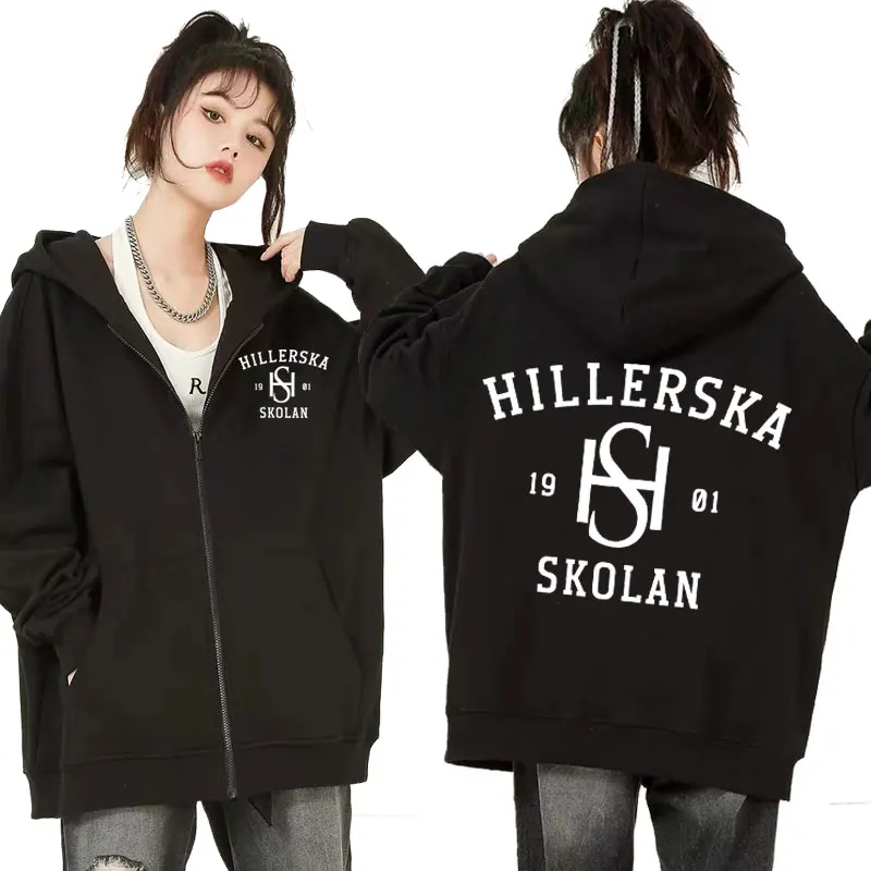 

Hillerska - Young Royals New Classic Zipper Hoodie Men's Women Harajuku Vintage Zip Up Sweatshirt Casual Pullovers Hoodie Jacket