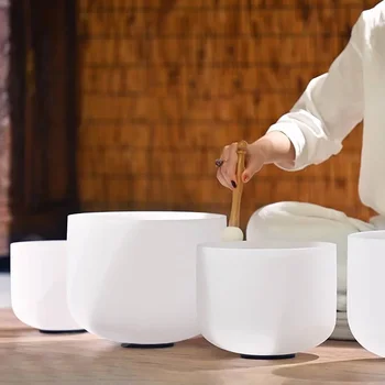 🎶 7-Piece Crystal Singing Bowl Set – 432/440Hz Chakra Healing (8–14 Inch) 1