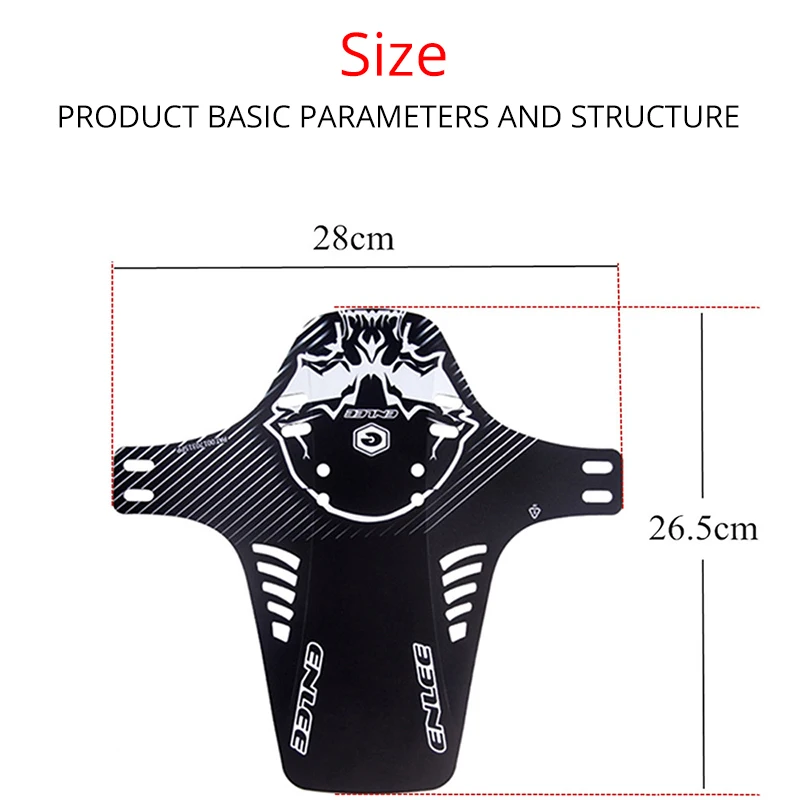 Enlee - Lot De 2 Garde-boue Arrières Compatibles Avec Les Garde-boues Avant Pour Vélo De Montagne - 40 Cm, 51 Cm, 61 Cm, 66 Cm, 69 Cm, 70 Cm, 71 Cm